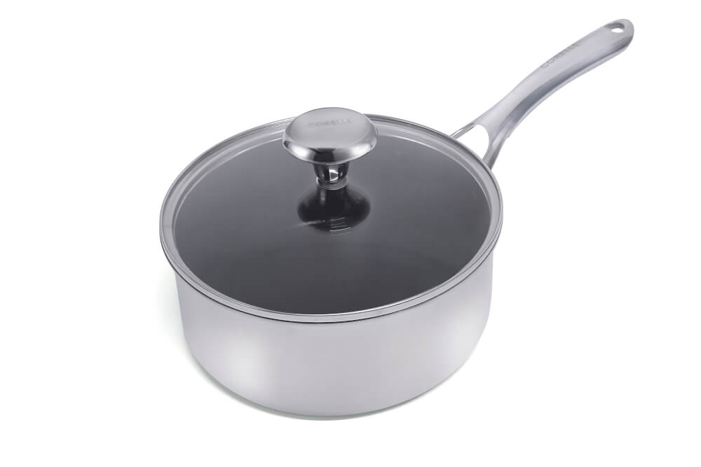 หม้อด้าม CORELLE DURANANO รุ่น CBD202 18 ซม. สีเงิน